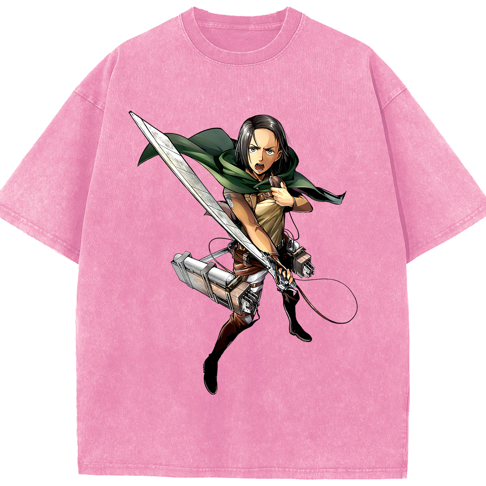 （画像用） 進撃の巨人 Attack on Titan 綿100% ヴィンテージ風 半袖Tシャツ（フロントプリント）